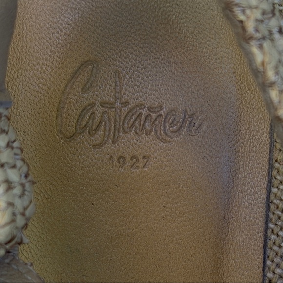 Castaner Sandalo in Rafia Adriana Size 38 Chunky Heel Sandals Made In Spain - Picture 5 of 16